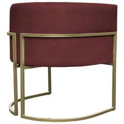 Kit 2 Poltronas Decorativa Recepção Luna Suede Cores Base de Ferro Champagne - 7