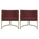 Ver imagem 1 de Kit 2 Poltronas Decorativa Recepção Luna Suede Cores Base de Ferro Champagne