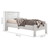 Cama Solteiro Pérola Branco - Conquista Móveis - 3