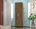 Ver imagem 1 de Armário Multiuso Marrom para Escritório Quarto com Rodinhas Rodízios Espaçoso com 2 portas - Az