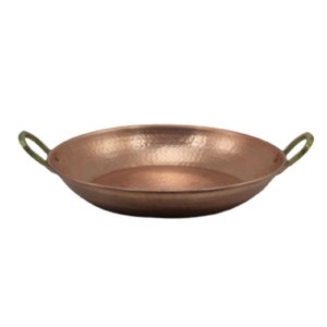 Paella Paeja em Cobre Puro N03 com Alças Liga de Bronze 36cm