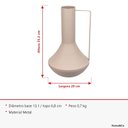 Ver mais imagens de Vaso Garrafa Decorativo de Metal Rosa 35x21x21cm Enfeite Sala Mesa Estante