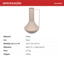 Ver imagem 7 de Vaso Garrafa Decorativo de Metal Rosa 35x21x21cm Enfeite Sala Mesa Estante