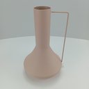 Ver imagem 5 de Vaso Garrafa Decorativo de Metal Rosa 35x21x21cm Enfeite Sala Mesa Estante