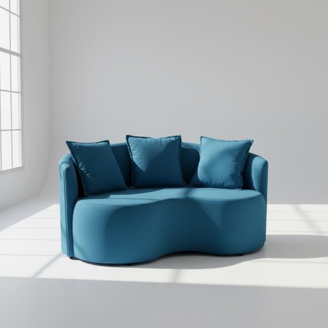 Sofá Apolo 160cm Veludo:Azul