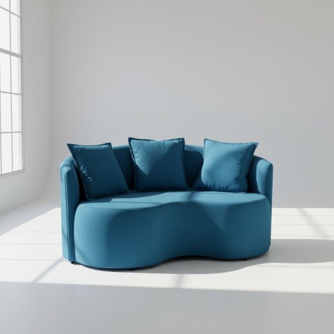 Sofá Apolo 160cm Veludo Azul