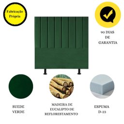 Cabeceira de Cama Solteiro Box 100 Cm Maisa Suede:verde Musgo - 4