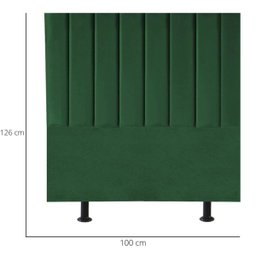 Cabeceira de Cama Solteiro Box 100 Cm Maisa Suede:verde Musgo - 3