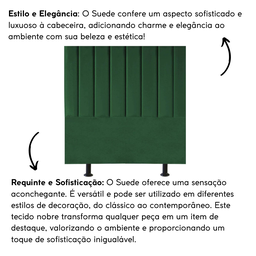 Cabeceira de Cama Solteiro Box 100 Cm Maisa Suede:verde Musgo - 5