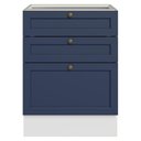 Ver imagem 4 de Balcão de Cozinha 60 cm 3 Gavetas (sem Tampo) Branco/Azul Vik Madesa
