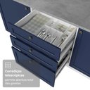Ver imagem 7 de Balcão de Cozinha 60 cm 3 Gavetas (sem Tampo) Branco/Azul Vik Madesa