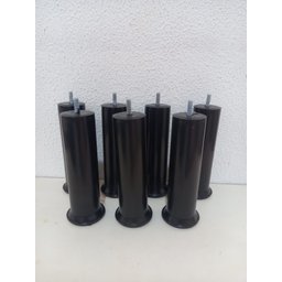 Kit com 6 Pes Preto Alto para Cama Box Altura 18cm Resistente - 6