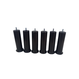 Kit com 6 Pes Preto Alto para Cama Box Altura 18cm Resistente - 2