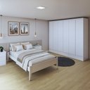Ver imagem 1 de Quarto Completo com Cama Casal 140cm Turca e Guarda-Roupa 6 Portas 9 Gavetas Urbano
