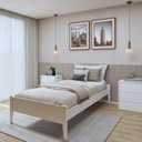 Ver imagem 3 de Quarto Completo com Cama Solteiro 90cm Turca e Guarda-Roupa 4 Portas 5 Gavetas Urbano