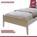 Ver mais imagens de Quarto Completo com Cama Solteiro 90cm Turca e Guarda-Roupa 4 Portas 5 Gavetas Urbano