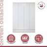 Quarto Completo com Cama Solteiro 90cm Turca e Guarda-roupa 4 Portas 5 Gavetas Urbano - 14