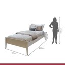 Ver imagem 5 de Quarto Completo com Cama Solteiro 90cm Turca e Guarda-Roupa 4 Portas 5 Gavetas Urbano