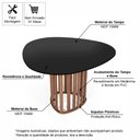 Ver imagem 3 de Mesa de Jantar Orgânica 4 Lugares 120x118cm Preto e Noronha - Straub Web