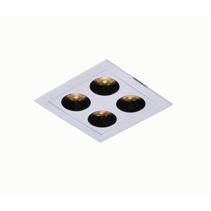 Spot de Embutir Powerus 38° 8w Irc90 3000k Branco Fundo Preto