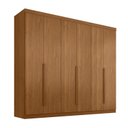 Ver imagem 3 de Guarda Roupa Casal New Monumental 6 Portas de Bater 4 Gavetas Marrom/Cinamomo