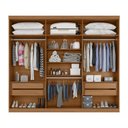 Ver imagem 2 de Guarda Roupa Casal New Monumental 6 Portas de Bater 4 Gavetas Marrom/Cinamomo
