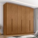 Ver imagem 1 de Guarda Roupa Casal New Monumental 6 Portas de Bater 4 Gavetas Marrom/Cinamomo