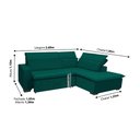 Ver imagem 2 de Sofá Istambul 2.60x1.90m Retrátil e Reclinável com Chaise - Verde