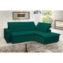 Ver imagem 1 de Sofá Istambul 2.60x1.90m Retrátil e Reclinável com Chaise - Verde