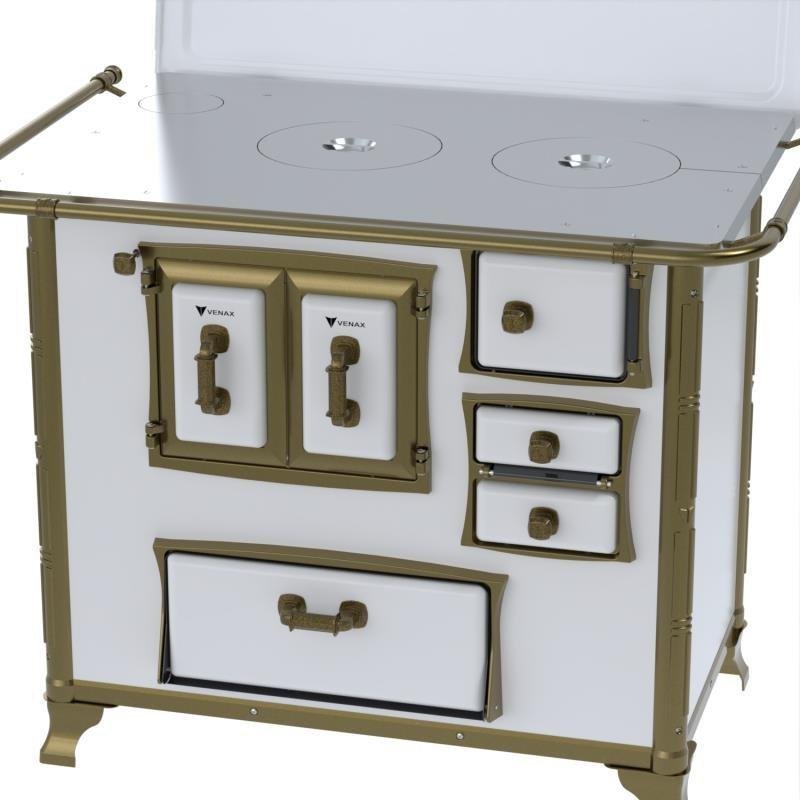 Fogao a Lenha N 2 Renaissance Chapa de Aluminio Branco Se - 9