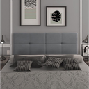 Ver imagem 1 de Cabeceira Painel Cama Box Casal 1,40 México Estofada Suspensa Dobrável - Cinza Suede