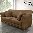 Ver imagem 5 de Sofá 3 Lugares Pé de Madeira Julieta 220 Cm Suede S04 - D'Rossi Cor Caramelo