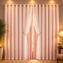 Ver imagem 1 de Cortina Egito para Varão 3,00m x 2,50m Poliéster para Decoração Rosê Casa Show
