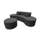 Ver imagem 4 de Sofá Modular Orgânico Monterrey 260cm + Puff Suede Cinza