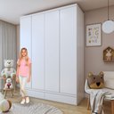Ver imagem 7 de Guarda-roupa Infantil 4 Portas 5 Gavetas 100% Mdf Aconchego