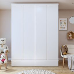 Guarda-roupa Infantil 4 Portas 5 Gavetas 100% Mdf Aconchego - 1