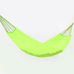 Rede de Dormir Descanso Nylon Garimpeira Camping Verde Limão - 1