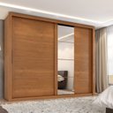 Ver imagem 1 de Guarda-roupa Casal 4 Espelhos 2 Portas de Correr Essencial Espresso Móveis