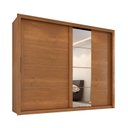 Ver imagem 2 de Guarda Roupa Casal Essencial 2 Portas de Correr 6 Gavetas com 4 Espelhos Yescasa Marrom/Cinamomo