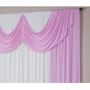 Ver imagem 3 de Cortina Paris 4,00 X 2,80 com Bando Sala Quarto Porta Balcão Malha Gel Varão Simples:palha e Rosa
