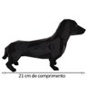 Salsicha Dachshund 21cm Cachorro 3d Objeto Decorativo Preto - 2