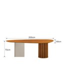 Ver imagem 6 de Mesa de Jantar Belle 200x100 Orgânica Cinamomo Off-white - Leifer