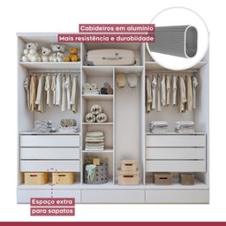 Guarda-roupa Infantil 6 Portas 9 Gavetas 100% Mdf Encanto - 5