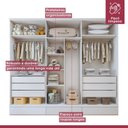 Ver imagem 4 de Guarda-roupa Infantil 6 Portas 9 Gavetas 100% Mdf Encanto