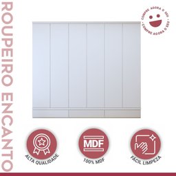 Guarda-roupa Infantil 6 Portas 9 Gavetas 100% Mdf Encanto - 2