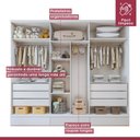 Ver imagem 4 de Guarda-Roupa Infantil 6 Portas 9 Gavetas 100% MDF Encanto