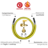 Kit Instalação Fogão e Cooktop Flexível 1,25 Metros Registro Corta Fogo Durín - 2
