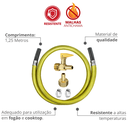 Ver imagem 2 de Kit Instalação Fogão e Cooktop Flexível 1,25 Metros Registro Corta Fogo Durín