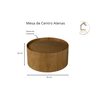Mesa de Centro para Sala de Estar Redonda Atenas  - 3