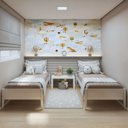 Ver imagem 1 de Quarto Infantil Completo com 2 Camas Sonho 90cm em Madeira Maciça